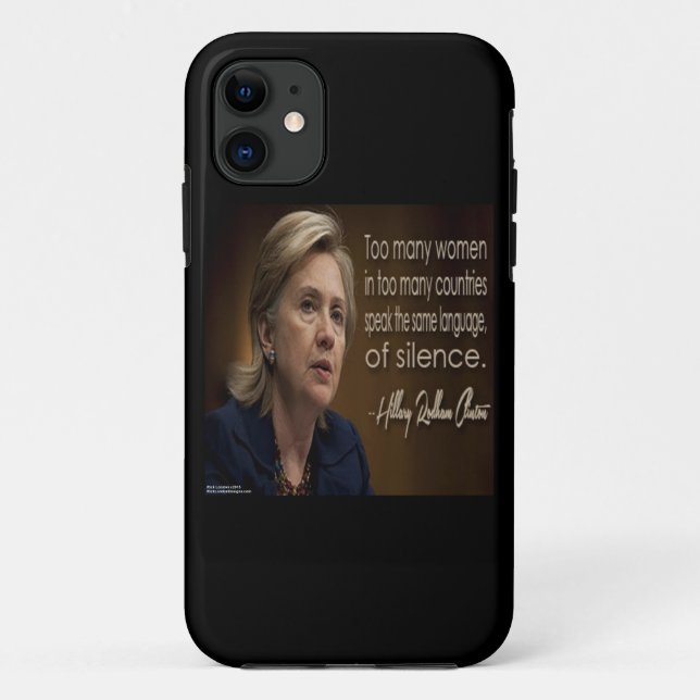 Capinha de iPhone 6 Hillary Clinton Mulheres R Sil (Verso)