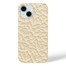Capinha de iPhone Bege com Relevo Texturizado Orgâ