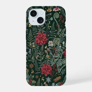 Capinha de iPhone Botânica de Inverno Vintage
