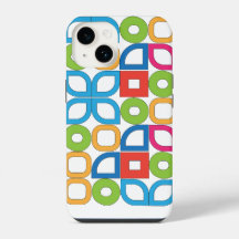 Capinha de iPhone Branca Colorida Estilo Moderno d