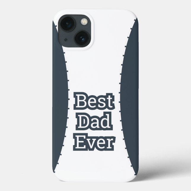 Capinha de iPhone Charcoal Gray Melhor Pai do Mund (Verso)