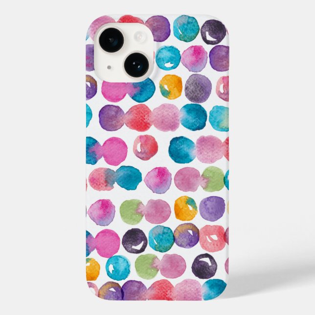 Capinha de iPhone com Aquarela Brilhante – Abstrat (Verso)