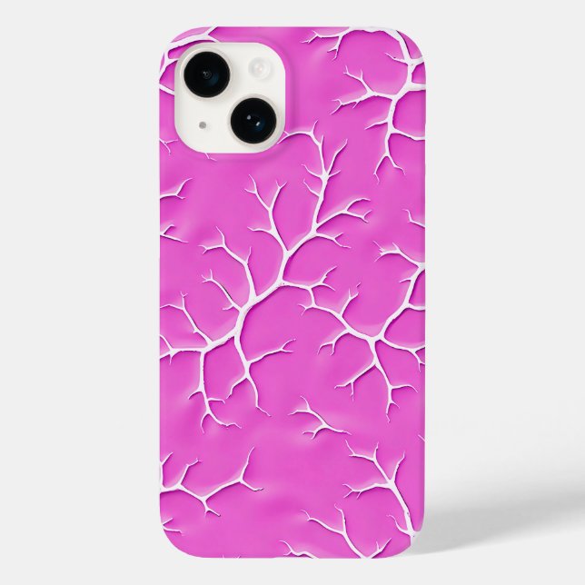 Capinha de iPhone com Design de Galho Rosa (Verso)