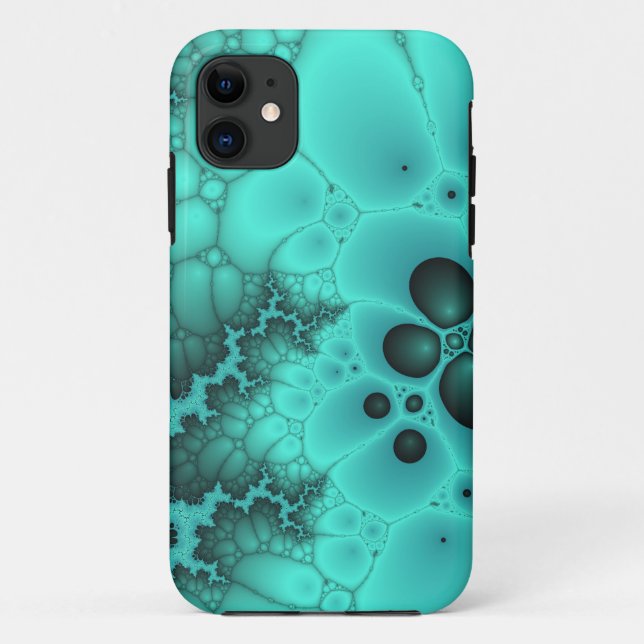 capinha de iphone com espuma turquesa (Verso)