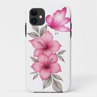 capinha de iphone com flores rosa