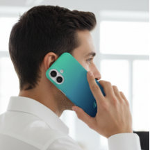 Capinha de iPhone com iniciais personalizadas grad