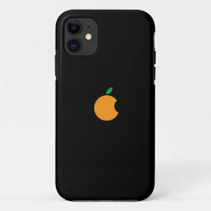 capinha de iphone com logotipo laranja