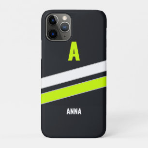 Capinha de iPhone com Monograma Cibernético Retro