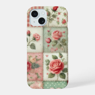 Capinha de iPhone Floral Patchwork Vintage Shabby
