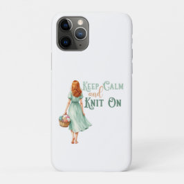 Capinha de iPhone Keep Calm & Knit On 