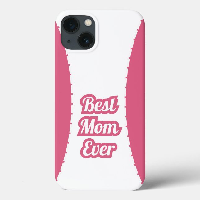 Capinha de iPhone Moderna Rosa Melhor Mãe do Mundo (Verso)