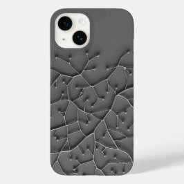 Capinha de iPhone Orgânica Cinza Escuro Textura Mo