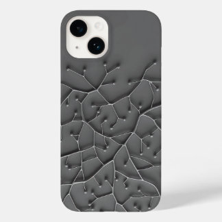 Capinha de iPhone Orgânica Cinza Escuro Textura Mo