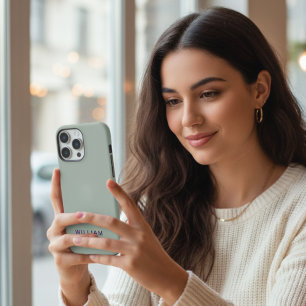 Capinha de iPhone Personalizada Cor Cinza com Pers