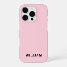 Capinha de iPhone Rosa Pastel Personalizada com Pe