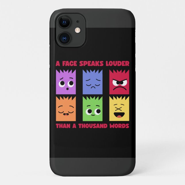 capinha de iphone rosto fala mais que mil palavras (Verso)