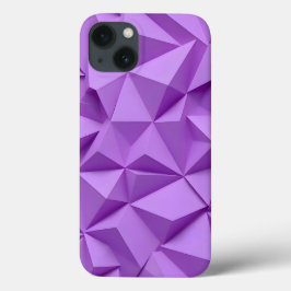 Capinha de iPhone Roxo Lavanda Geométrica e Chic