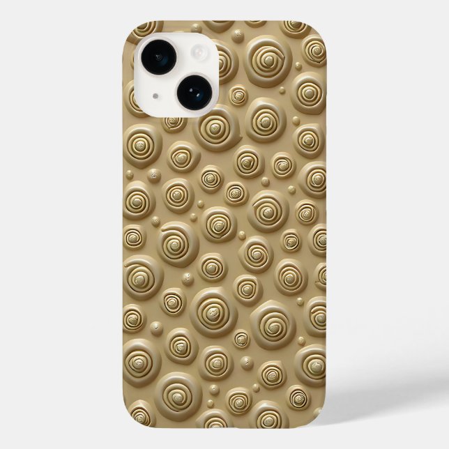 Capinha de iPhone Texturizada Bege com Design Espi (Verso)
