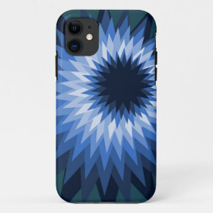 capinha de telefone azul flor