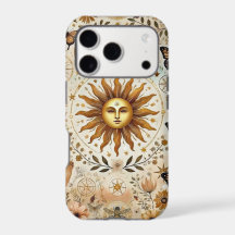 Capinha de telefone botânica do sol celestial vint
