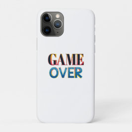 Capinha de telefone branca com a frase "Game Over"
