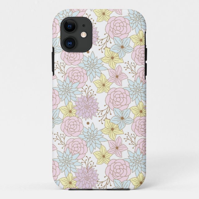 capinha de telefone com flores da primavera (Verso)