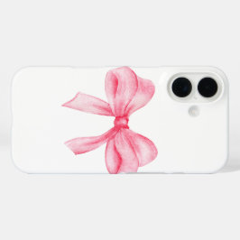 capinha de telefone com laço rosa