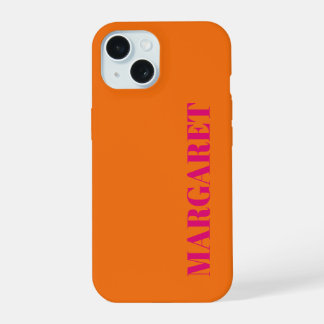 Capinha de Telefone com Monograma de Nome em Fuchs