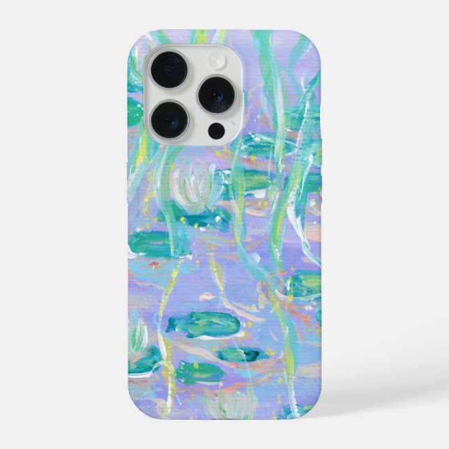 Capinha de telefone com Nenúfares Roxos (Verso)