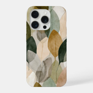 Capinha de telefone com padrão de folhas botânicas