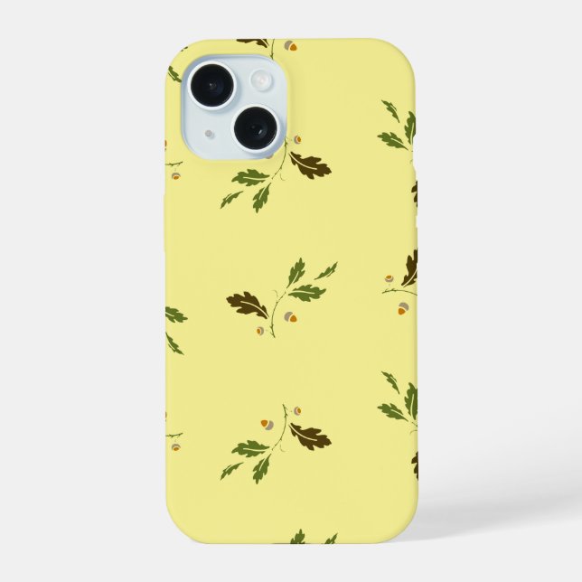 Capinha de Telefone com Padrão de Folhas de Carval (Verso)