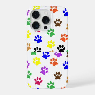 capinha de telefone com patas de gato coloridas
