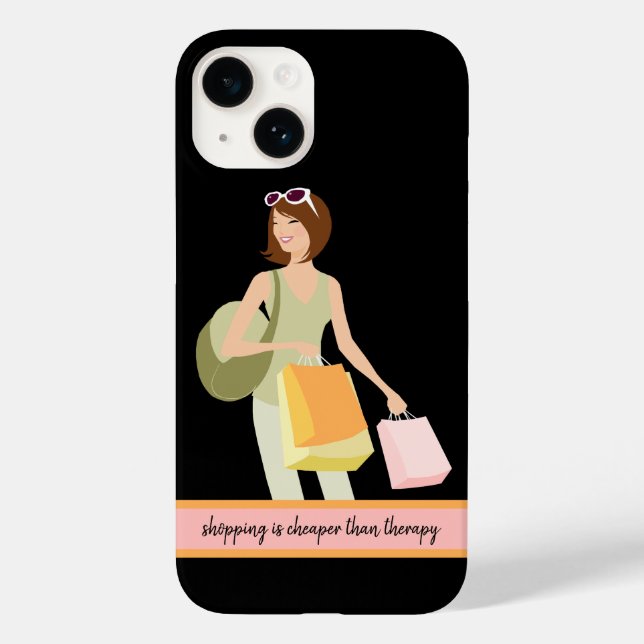 Capinha de Telefone Compras vs. Terapia (Verso)