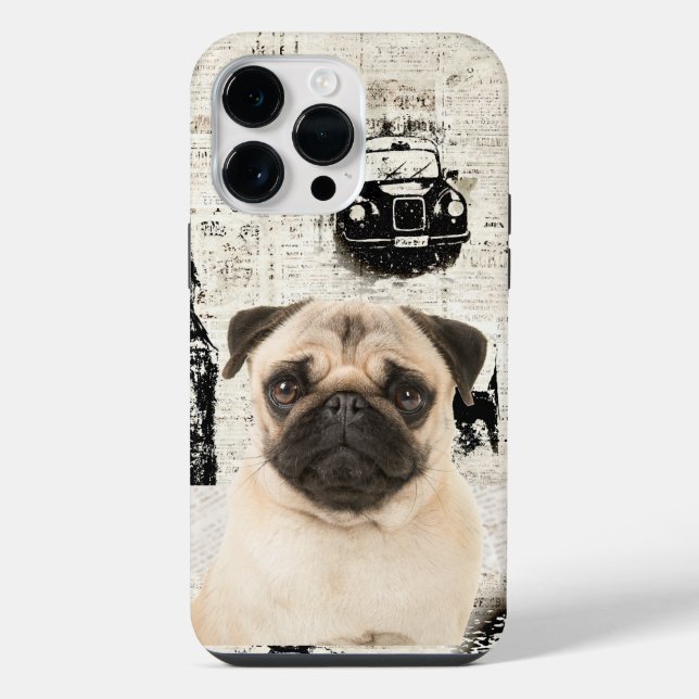 Capinha de telefone Cute Pug #01 (Verso)