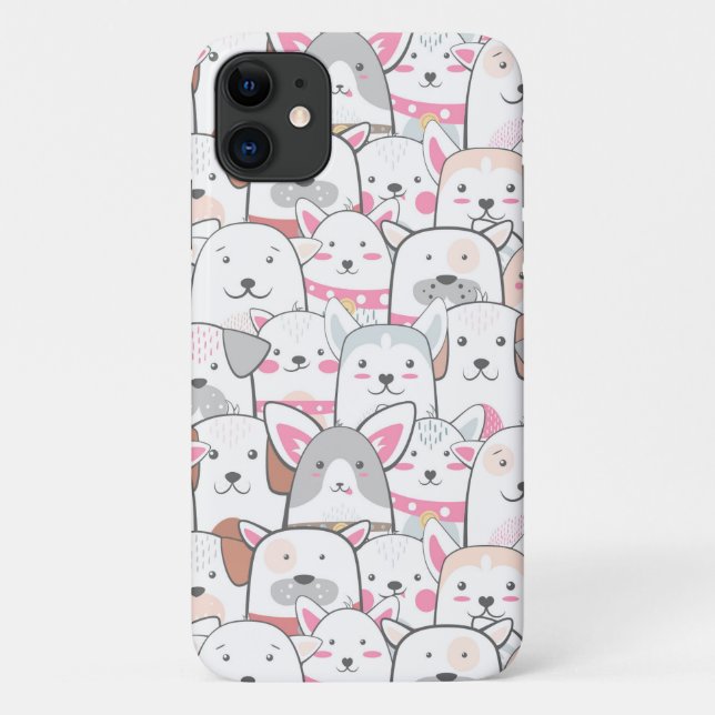 Capinha de telefone de cachorros fofos (Verso)