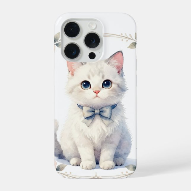 capinha de telefone de gatinho fofo  (Verso)