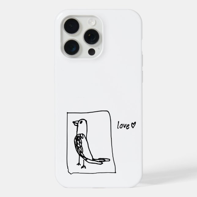 capinha de telefone de periquito (Verso)