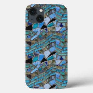 capinha de telefone em arte de pedra de vidro colo