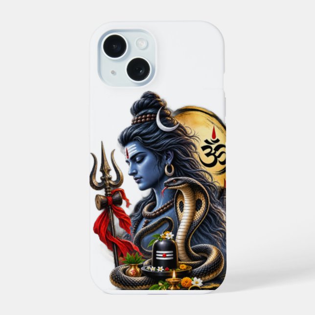 Capinha de telefone espiritual Lord Shiva Mahadev (Verso)