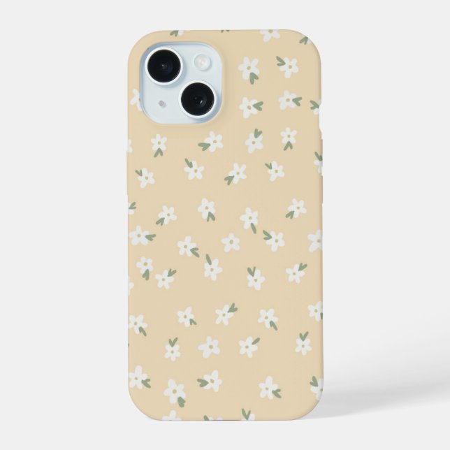 Capinha de telefone floral amarela (Verso)