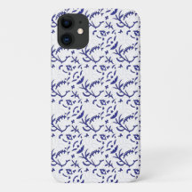 Capinha de Telefone Floral Chinoiserie Azul