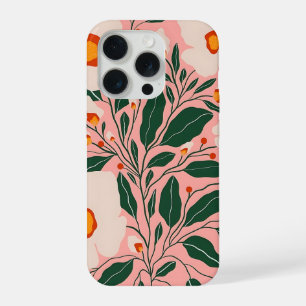 Capinha de Telefone Floral Rosa Bege