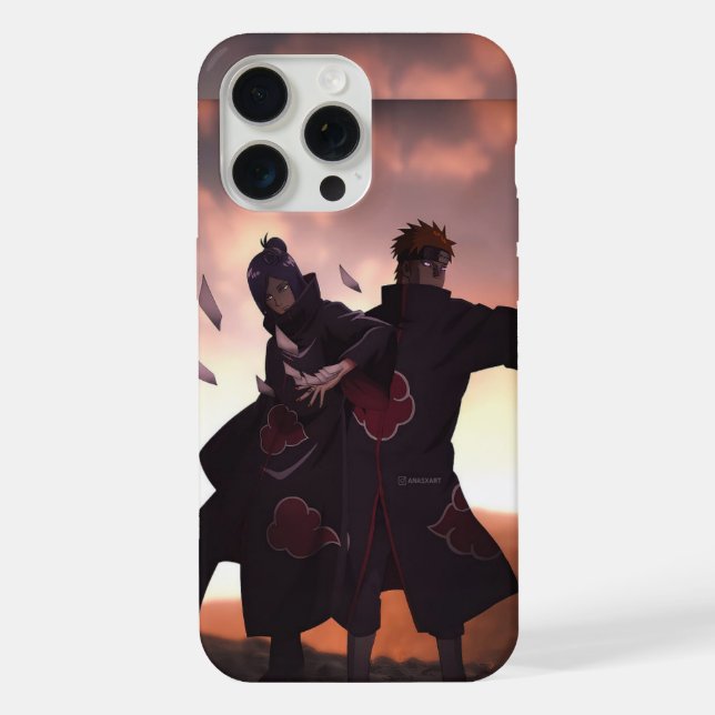 Capinha de telefone impressa com anime para iPhone (Verso)