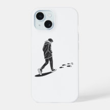 Capinha de Telefone Minimalista Estética Caminhada