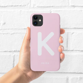 Capinha de Telefone Monograma Rosa Bebê