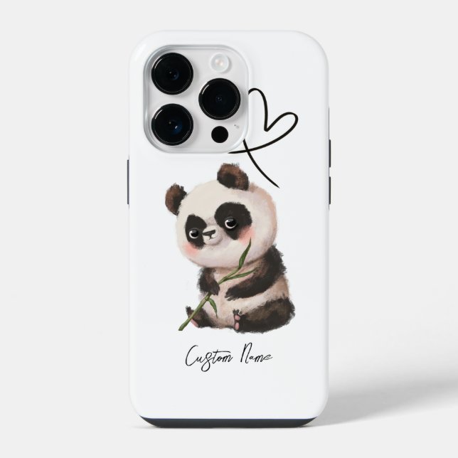 Capinha de telefone Panda personalizável (Verso)
