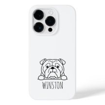 Capinha de Telefone Personalizada com Nome Bulldog