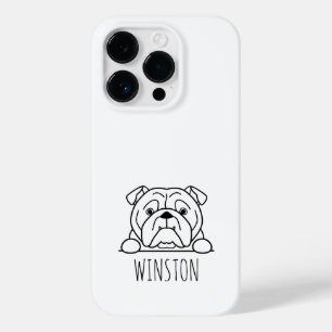 Capinha de Telefone Personalizada com Nome Bulldog