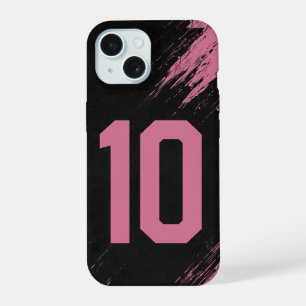 Capinha de Telefone Rosa e Preta Personalizada Núm