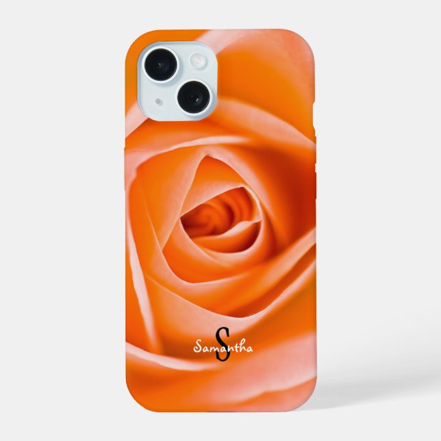 Capinha de telefone Rosa Laranja (Verso)